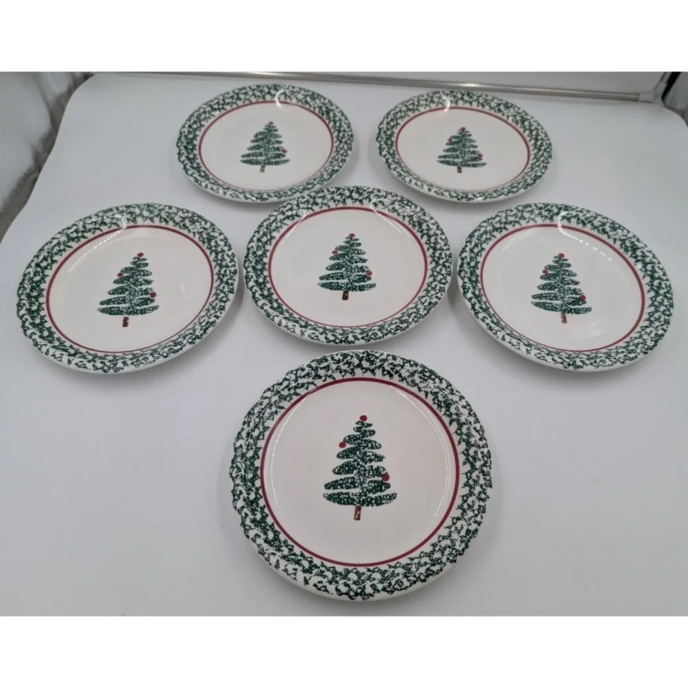 Furio Christmas Tree Salad Plates 8